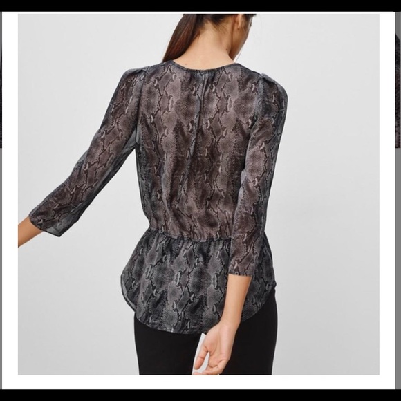 Aritzia Babton Snakeskin Blouse - Picture 2 of 3